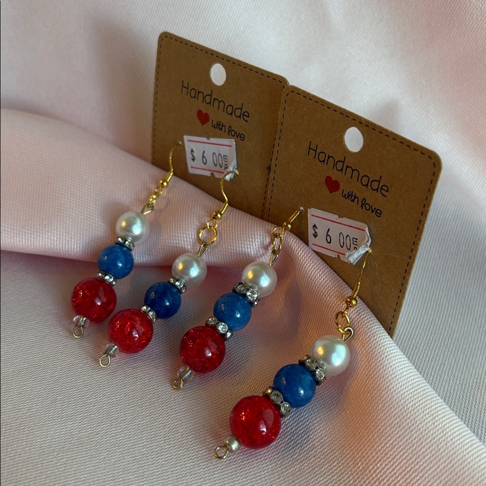 Cinco De Mayo Rhinestone Beaded Earrings